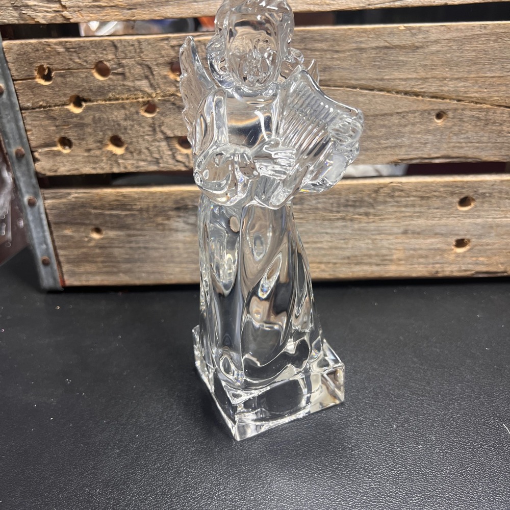 Mikasa Herald Coletti Angelic Harp Crystal Figurine Germany SN093/529 Clear